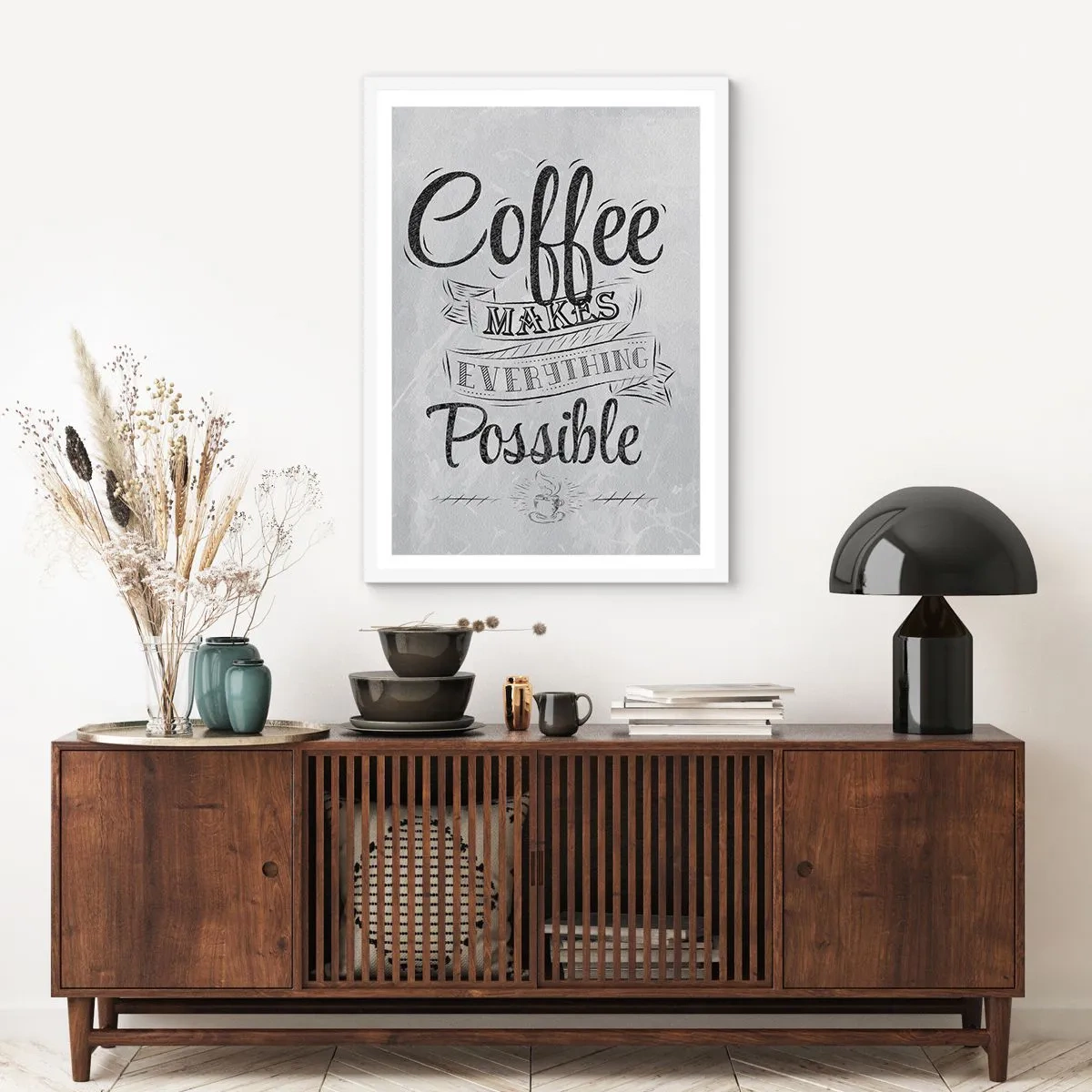 Poster in white frmae - How Not to Love Coffee - 50x70 cm