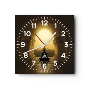 Wall clock - Clock on glass - Full Harmony - 30x30 cm