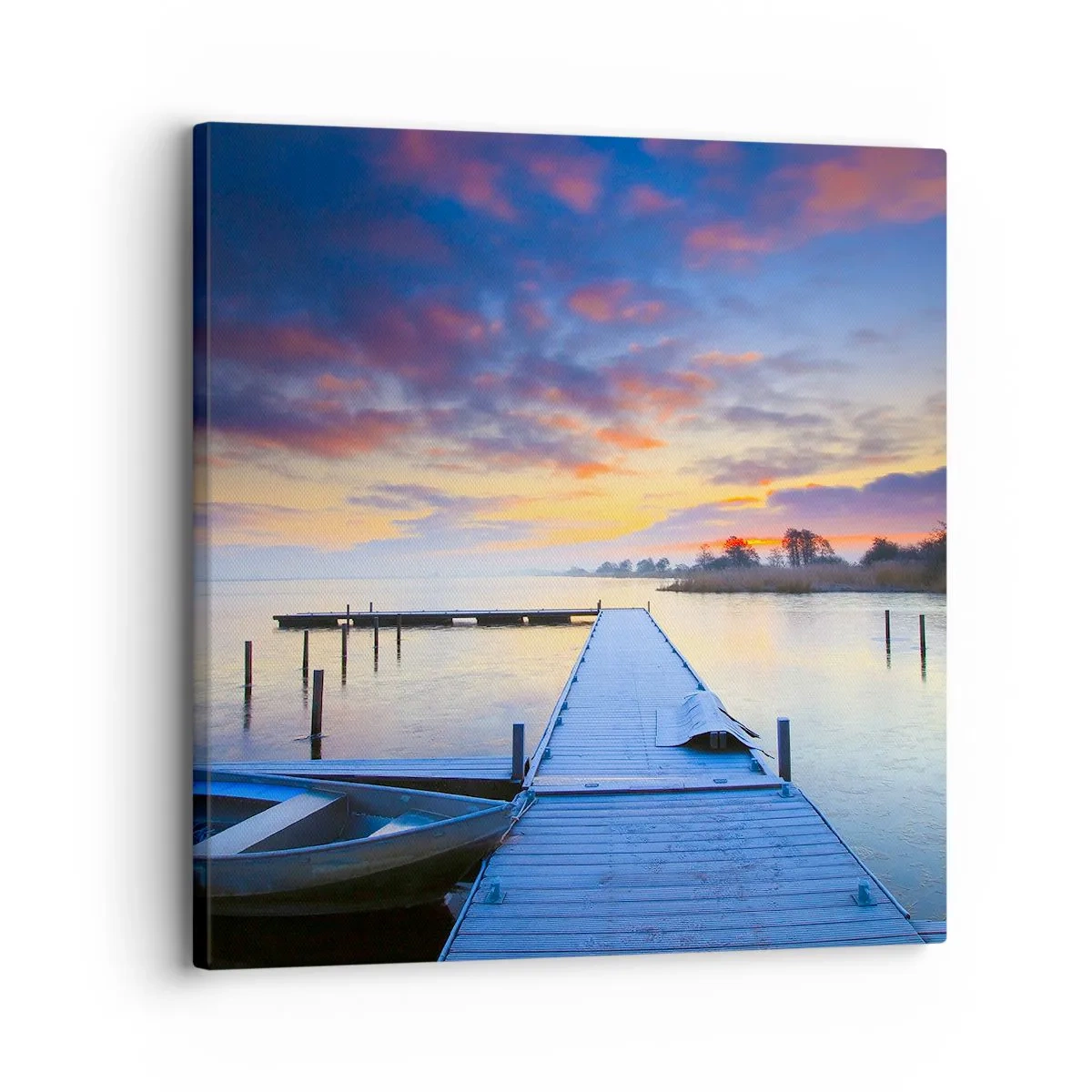 Canvas picture - Purple-Golden Peace - 30x30 cm