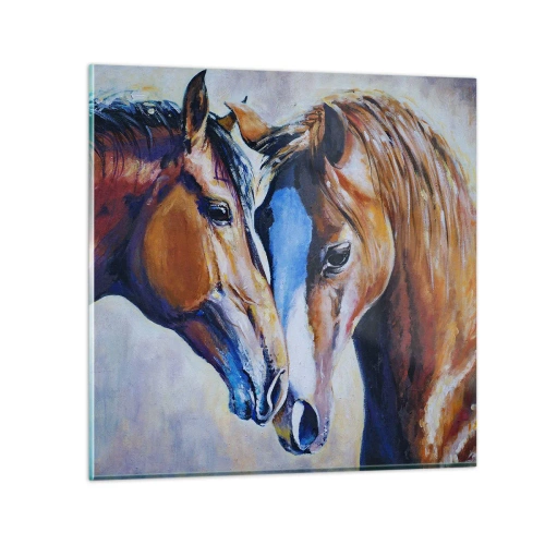 Glass picture - Is This Friendship Or Love? - 60x60 cm