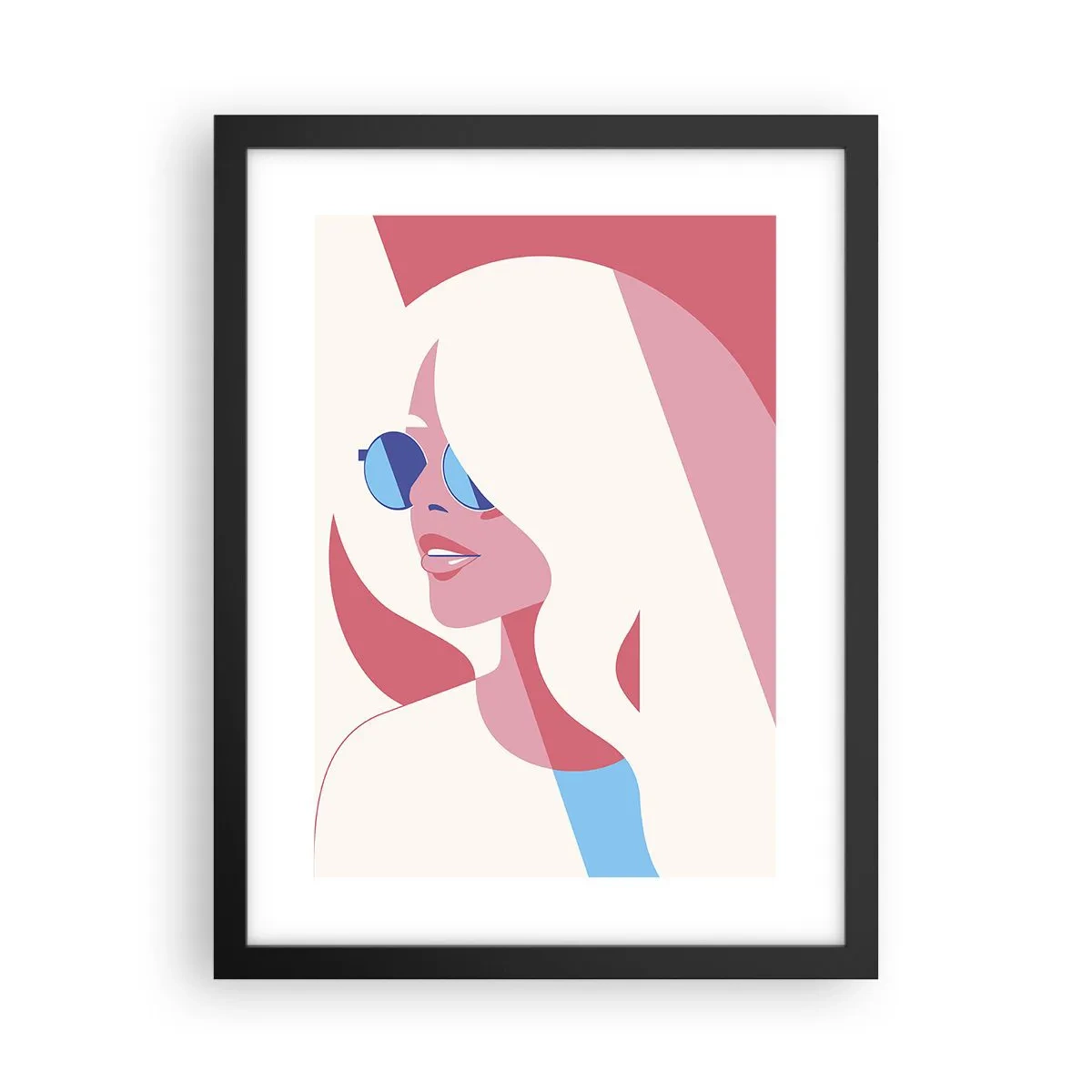 Poster in black frame - She Was a Blonde Girl… - 30x40 cm