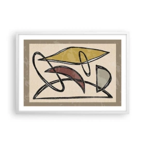 Poster in white frmae - Verticals and Horizontals - 70x50 cm