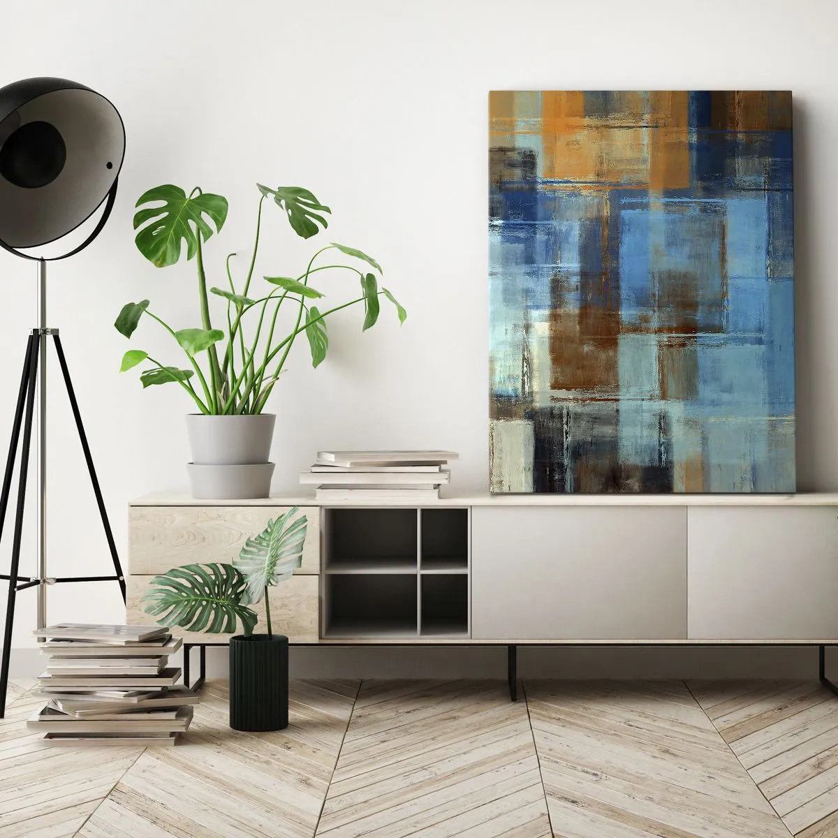 Canvas picture - Through Blue Curtain - 70x100 cm