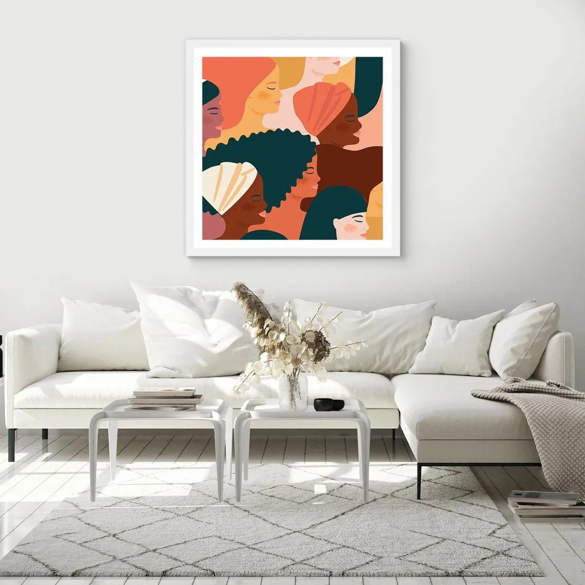 Poster in white frmae - Pure Womanhood - 60x60 cm