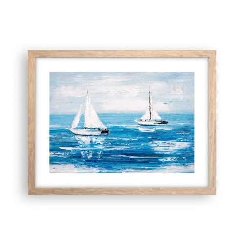 Poster in light oak frame - With a Friend by the Side - 40x30 cm