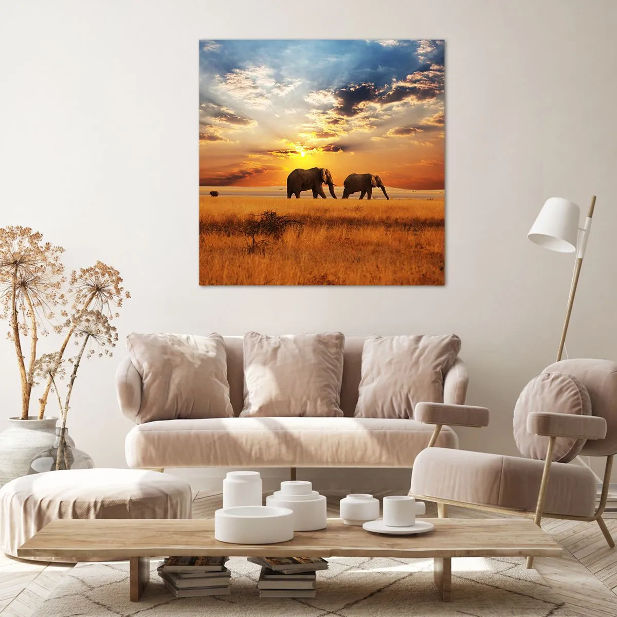 Canvas picture - Family Walk - 50x50 cm