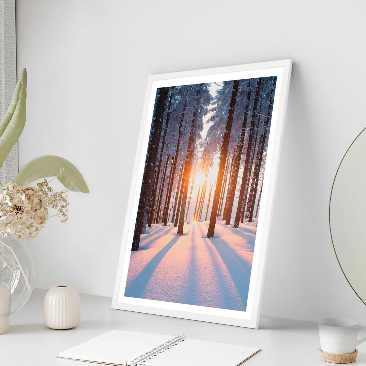 Poster in white frmae - Clearly Black on White - 61x91 cm