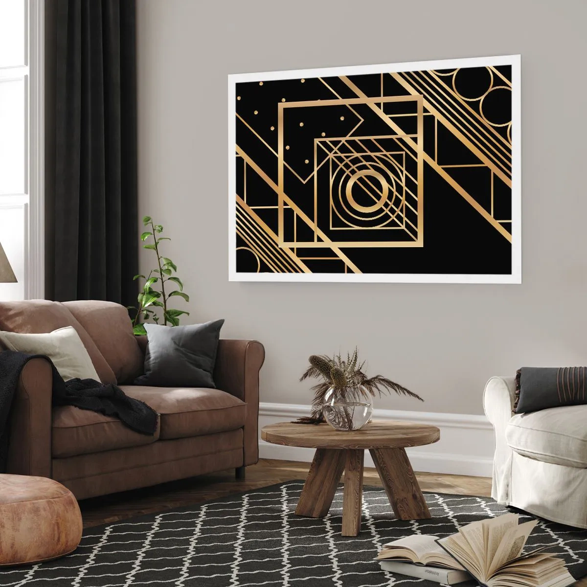 Poster - Golden Geometry - 70x50 cm