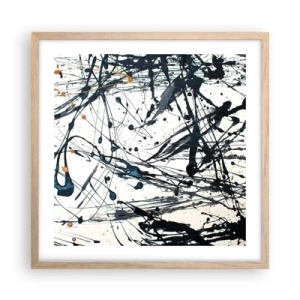 Poster in light oak frame - With or Without Meaning? - 50x50 cm