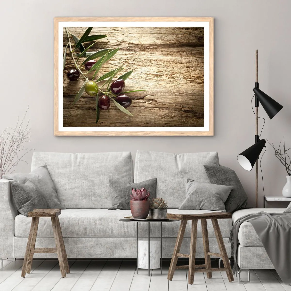 Poster in light oak frame - Straight from Nature - 70x50 cm