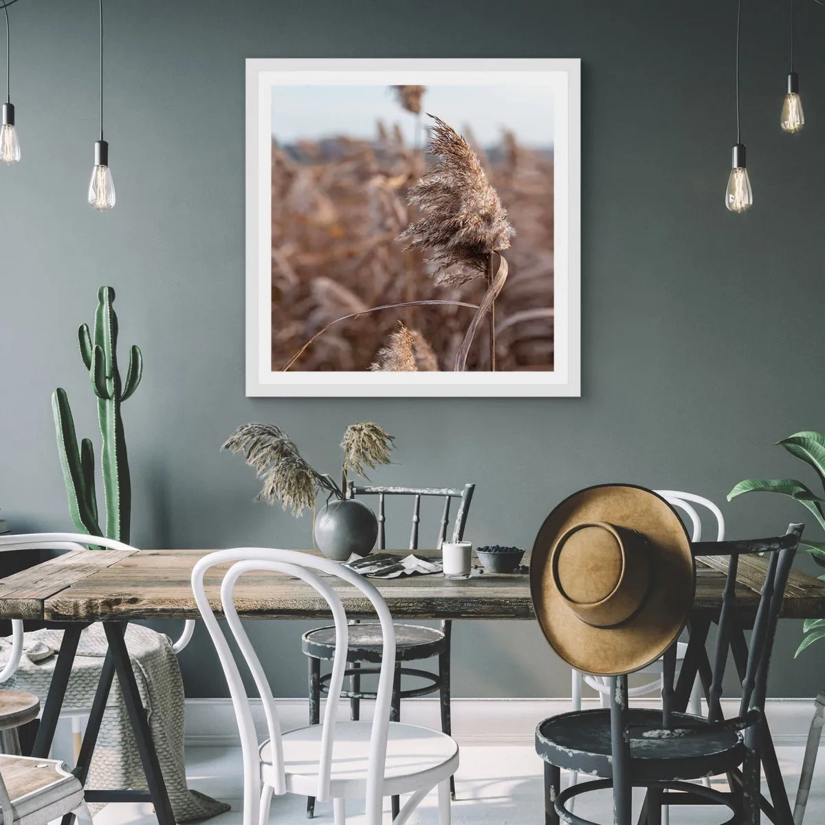 Poster in white frmae - Time to Fly with the Wind - 40x40 cm