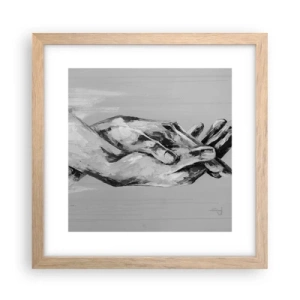 Poster in light oak frame - The Beginning… - 30x30 cm