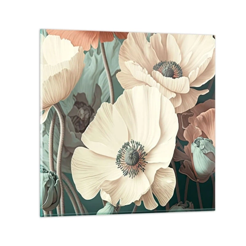 Glass picture - Whisper of the Poppies - 40x40 cm