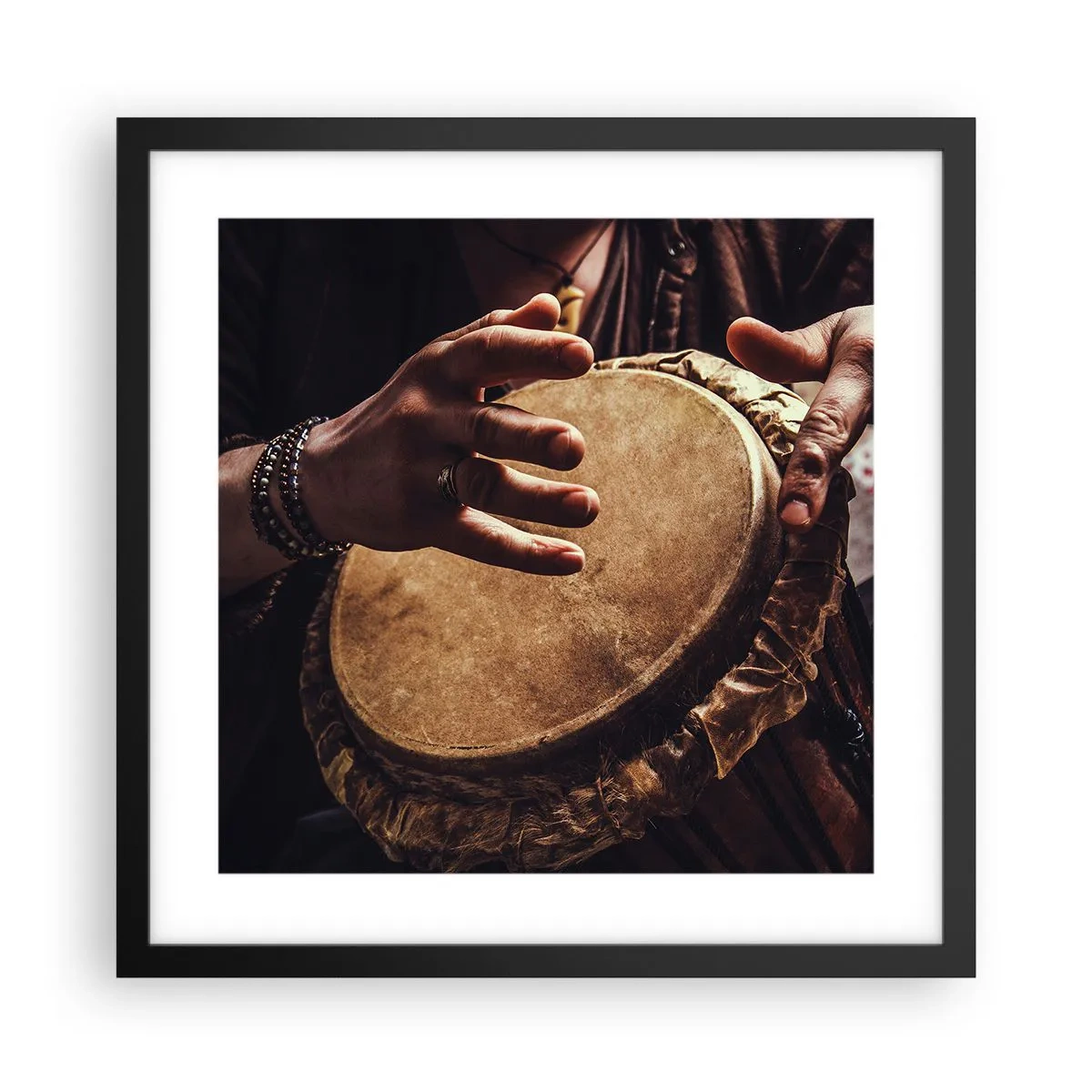 Poster in black frame - In the Rhythm of the Heart - 40x40 cm