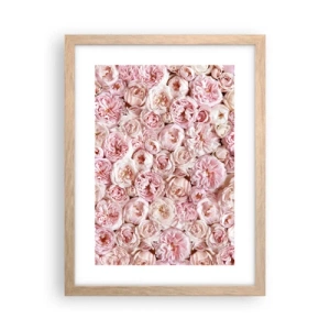 Poster in light oak frame - Decked with Roses - 30x40 cm