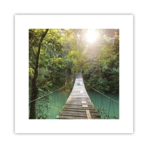 Poster - Azure Water in Azure Forest - 30x30 cm