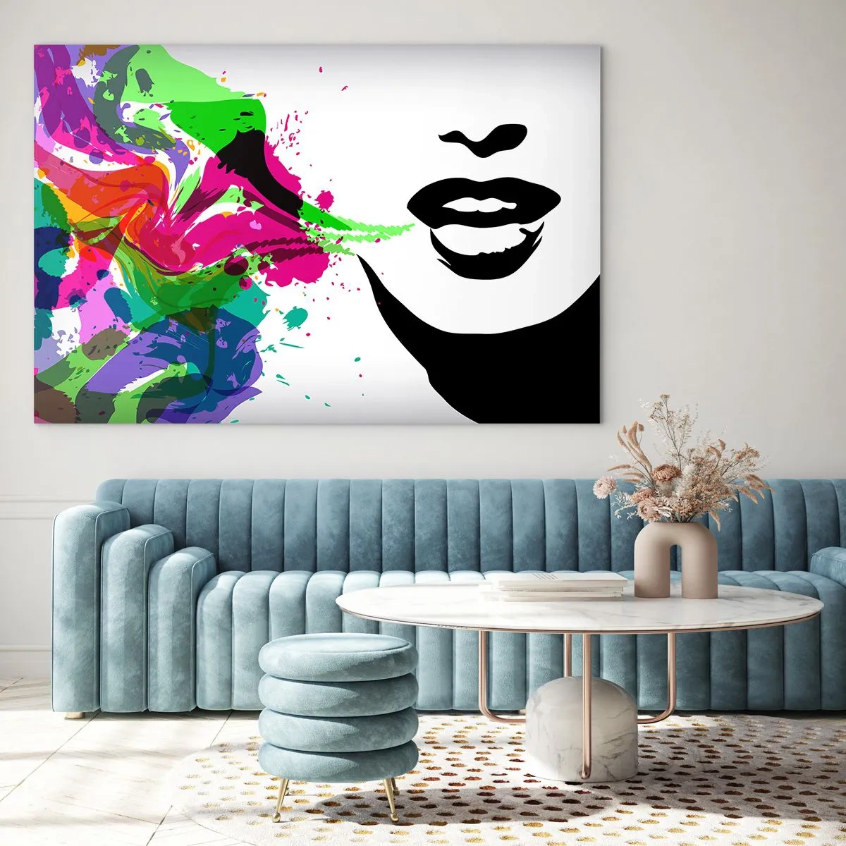 Glass picture - Tale in Colours of a Rainbow - 120x80 cm