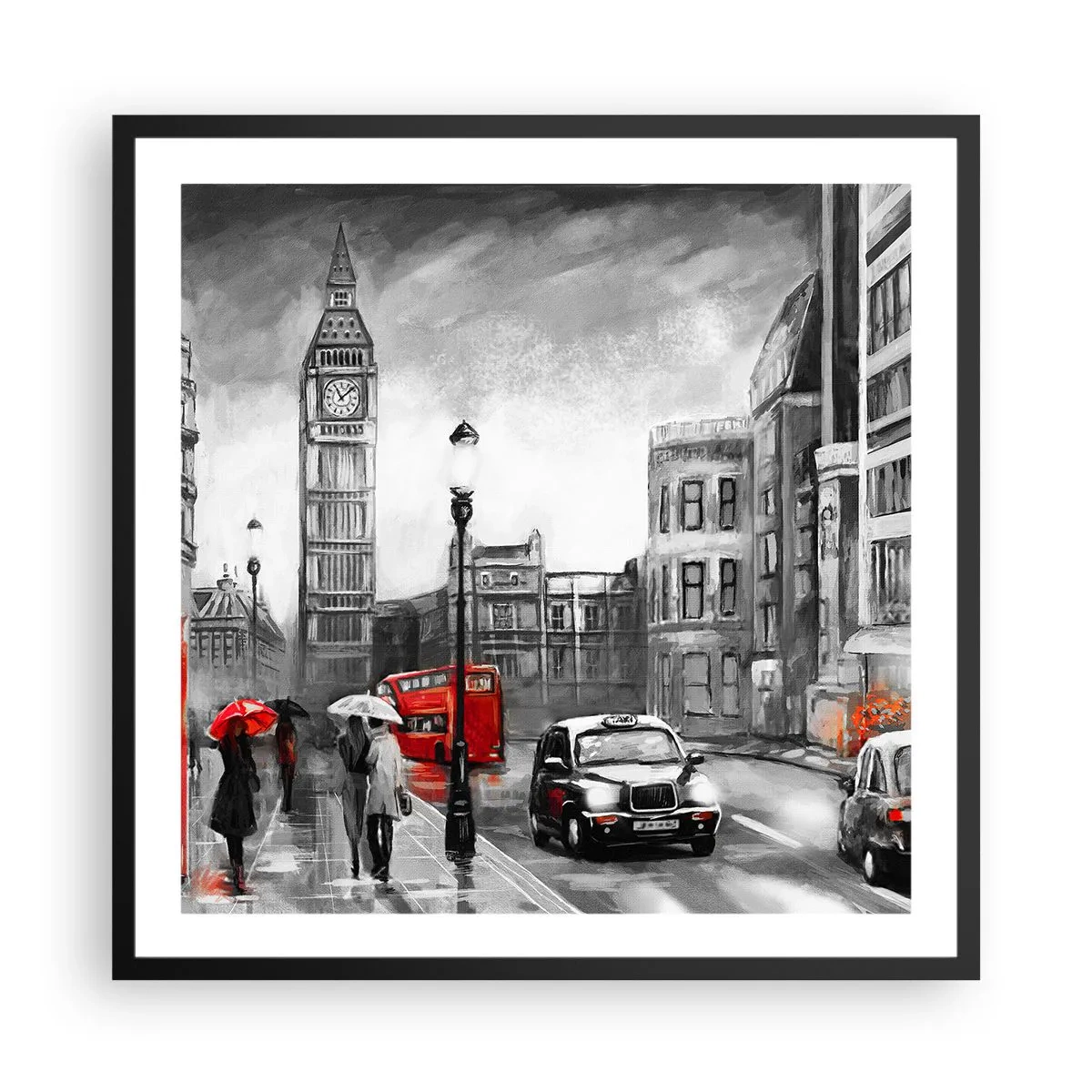 Poster in black frame - Not Such a Grey City - 60x60 cm