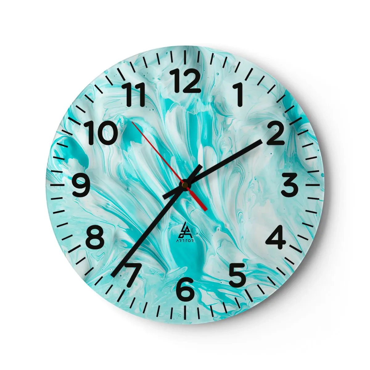 Wall clock - Clock on glass - Together Forever - 30x30 cm