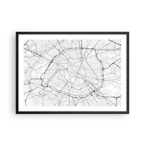 Poster in black frame - Flower of Paris - 70x50 cm