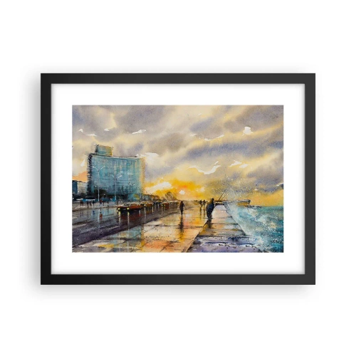 Poster in black frame - Life On the Coast - 40x30 cm
