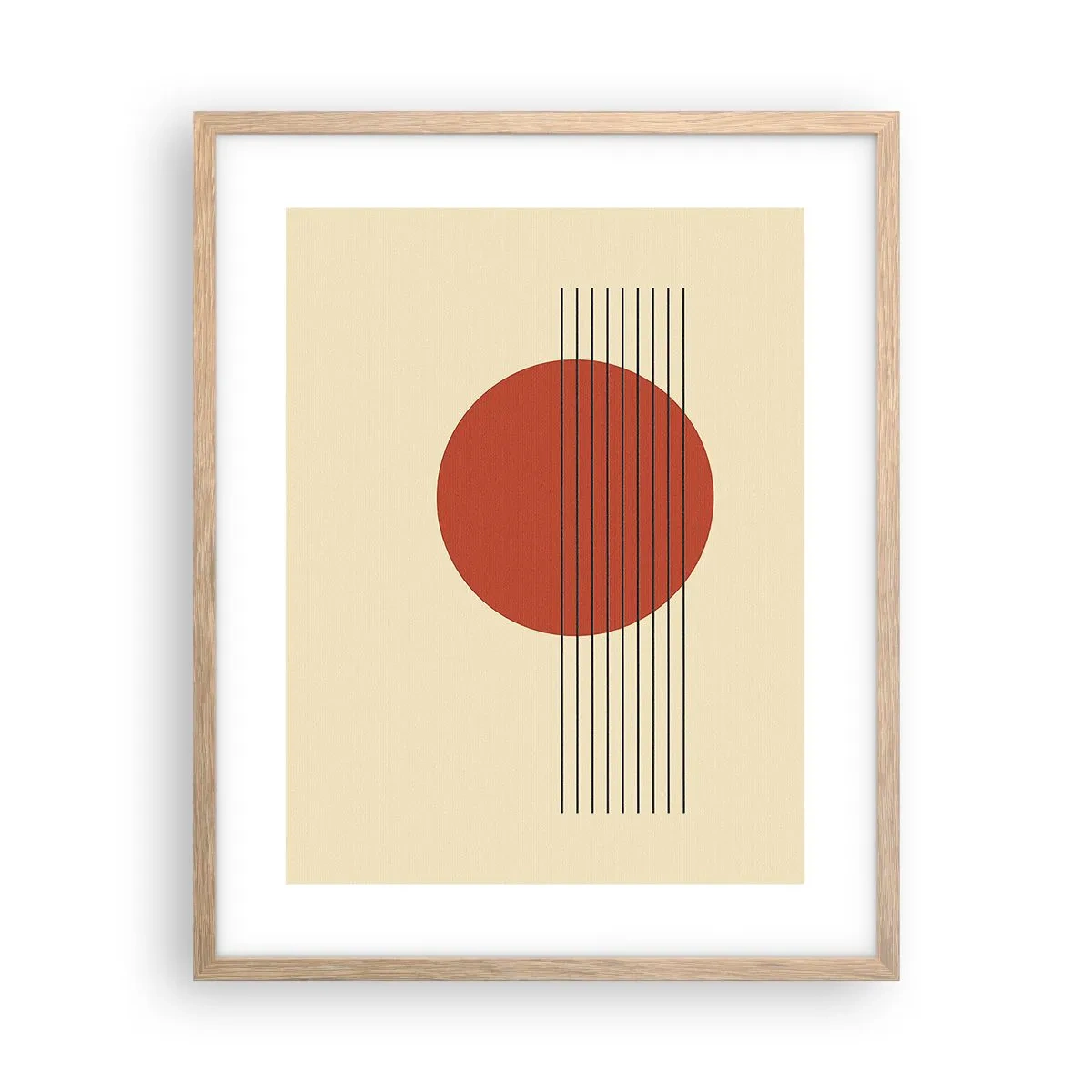 Poster in light oak frame - Around and Beoynd - 40x50 cm