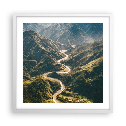 Poster in white frmae - Straight from the Heart of the Mountains - 50x50 cm