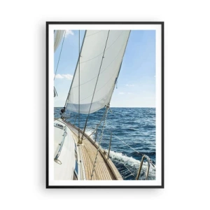 Poster in black frame - Ahoy, Adventure - 70x100 cm