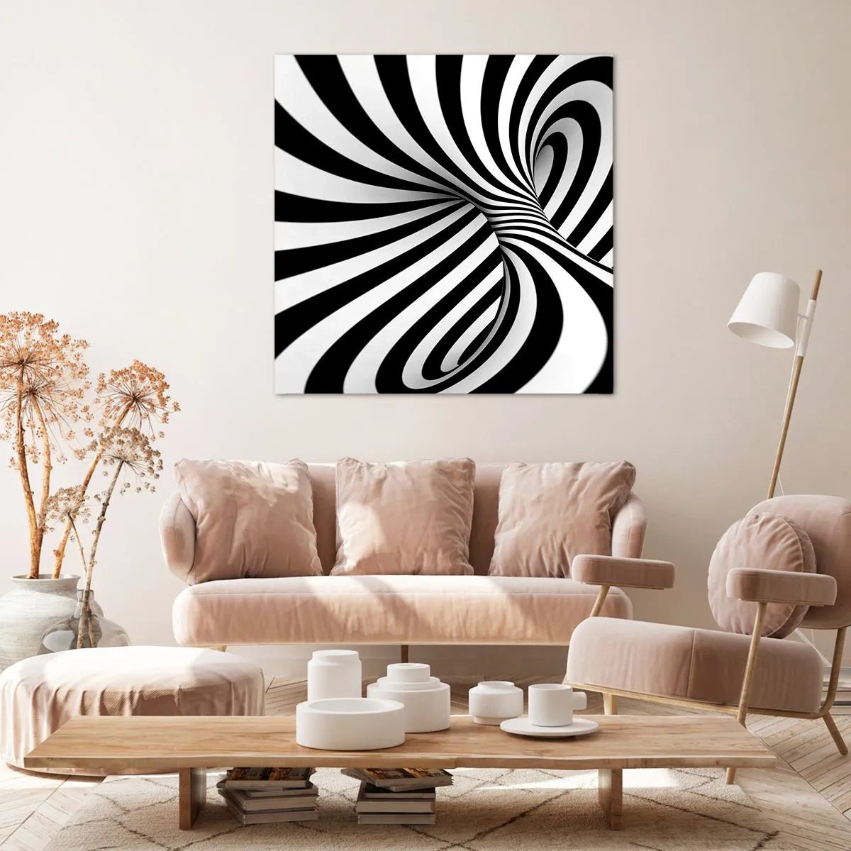 Canvas picture - Composition: Dancing Space - 50x50 cm
