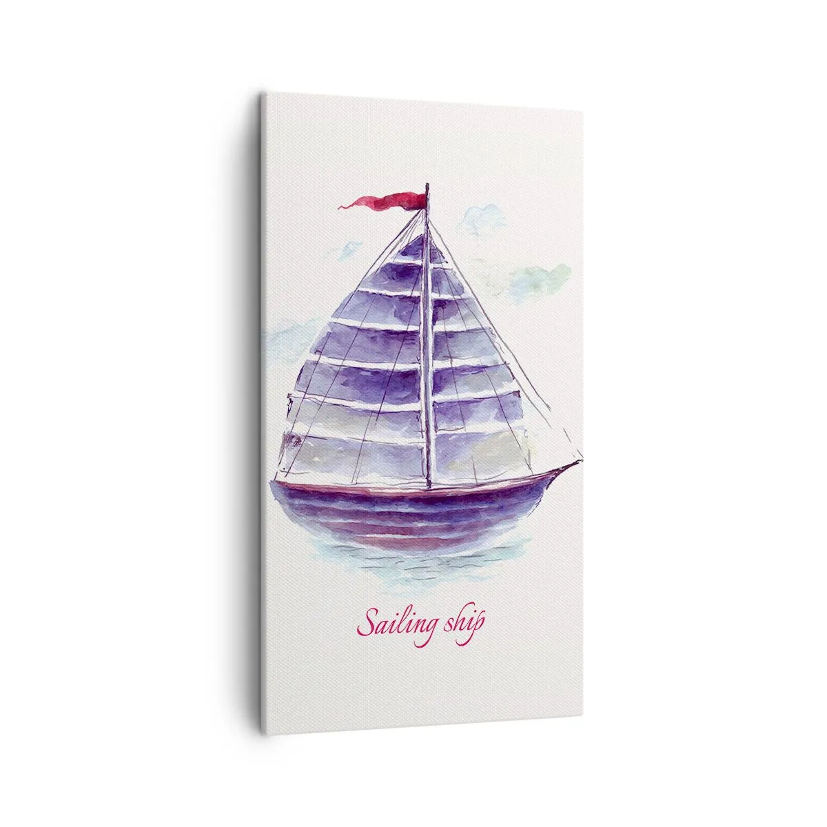 Canvas picture - Full Sails And Calm Waters - 45x80 cm