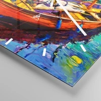 Clock face with lines