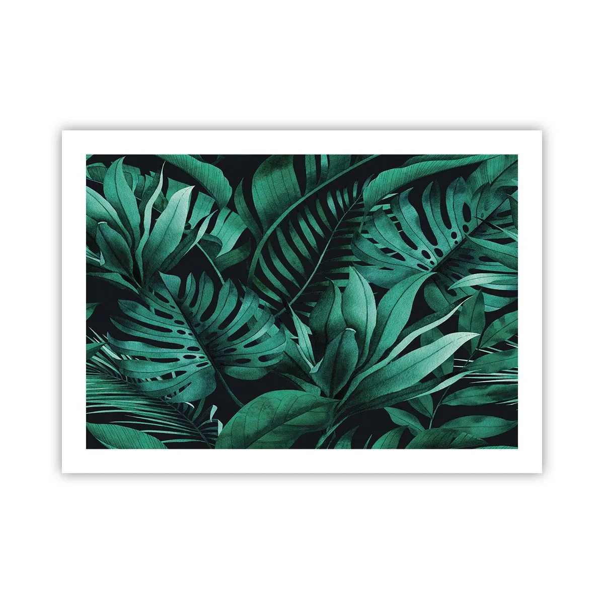 Poster - Depth of Tropical Green - 70x50 cm