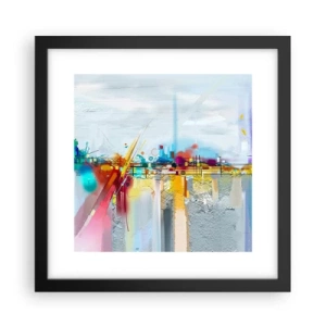 Poster in black frame - Bridge of Joy over the River of Life - 30x30 cm