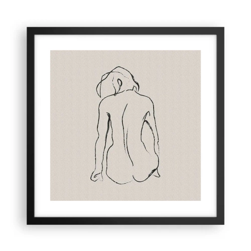 Poster in black frame - Woman Nude - 40x40 cm