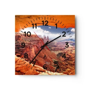 Wall clock - Clock on glass - Sculpted by Nature - 30x30 cm