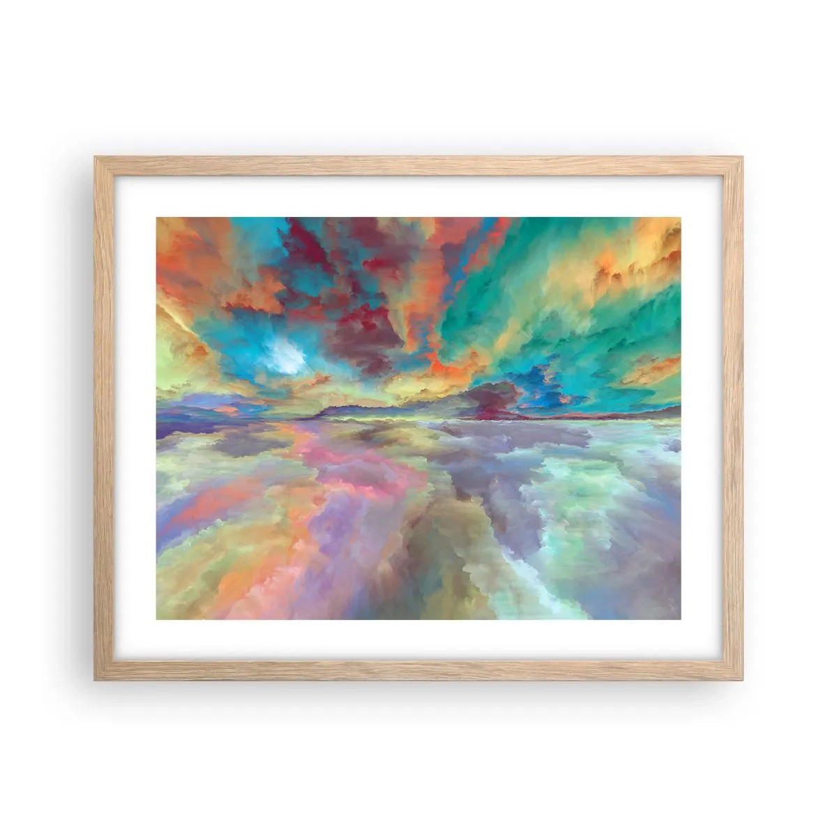Poster in light oak frame - Two Skies - 50x40 cm