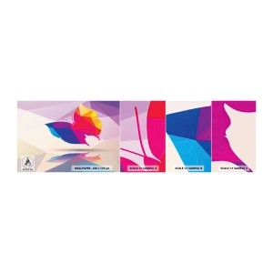 Photo Wallpaper Sample Self-Adhesive Deluxe Sticker - Butterfly Raainbow - Insects, Butterfly, Geometric Figure - 100x30 cm