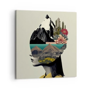 Canvas picture - Woman - Always a Mystery - 50x50 cm