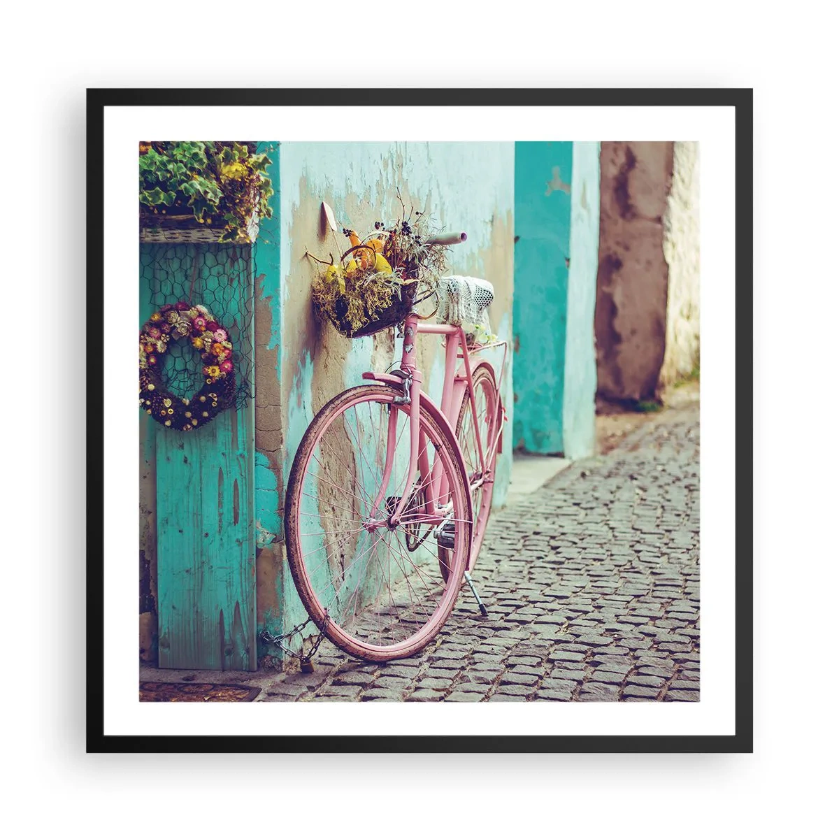 Poster in black frame - Be Right Back - 60x60 cm