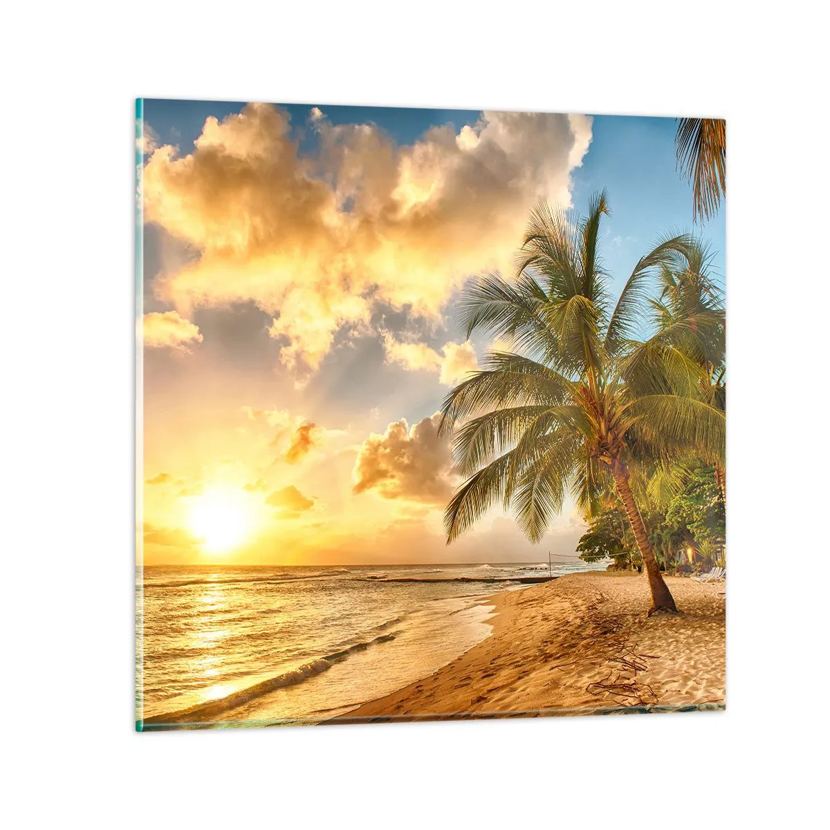 Glass picture - Eternal Summer, Always Holidays - 40x40 cm