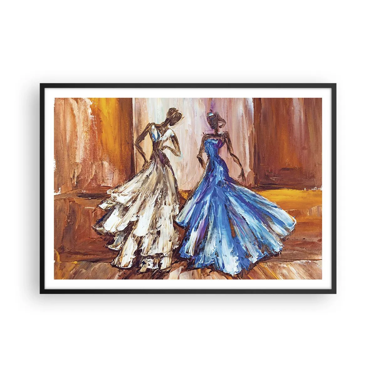 Poster in black frame - Charming Duo - 100x70 cm