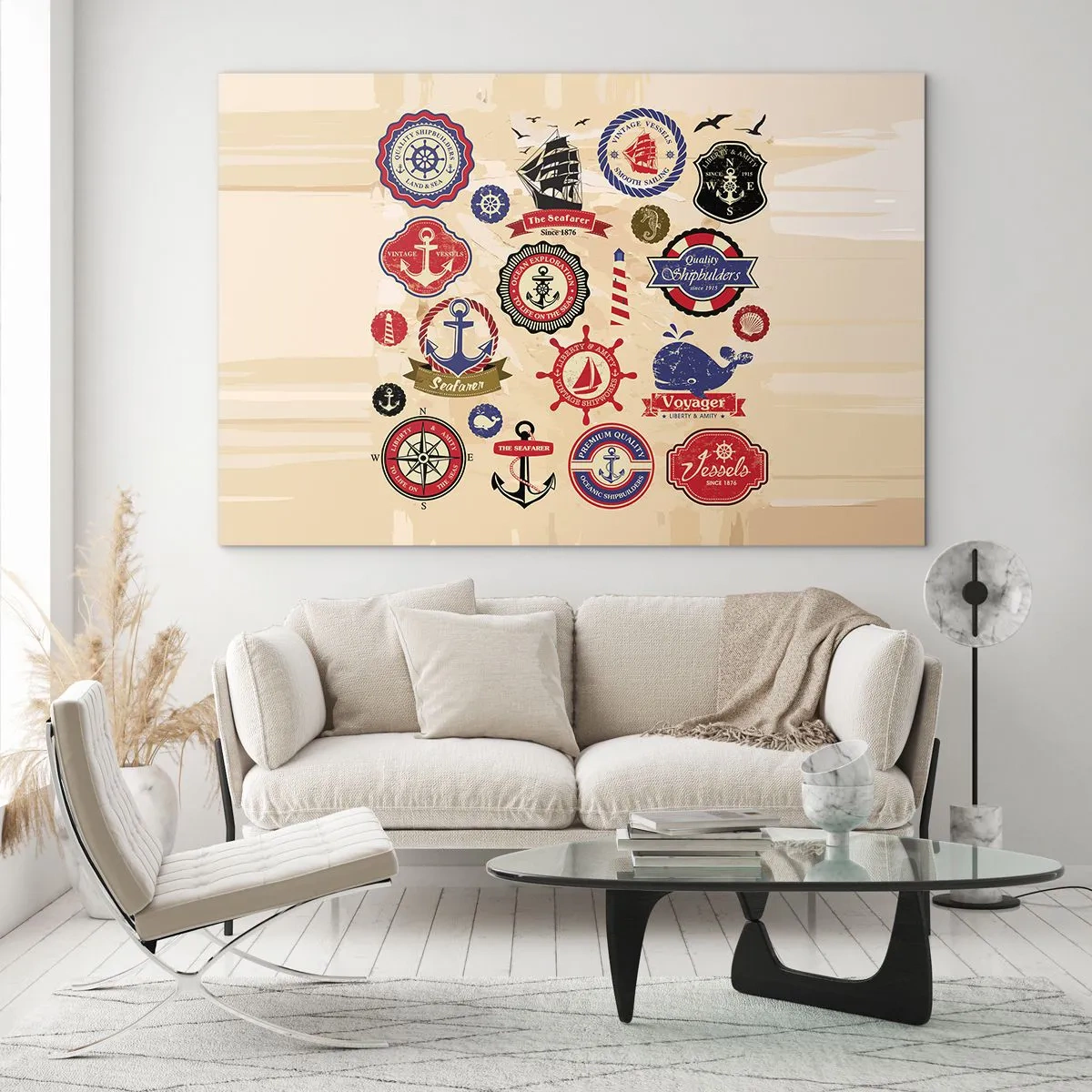 Glass picture - Brotherhood of Yachts - 120x80 cm