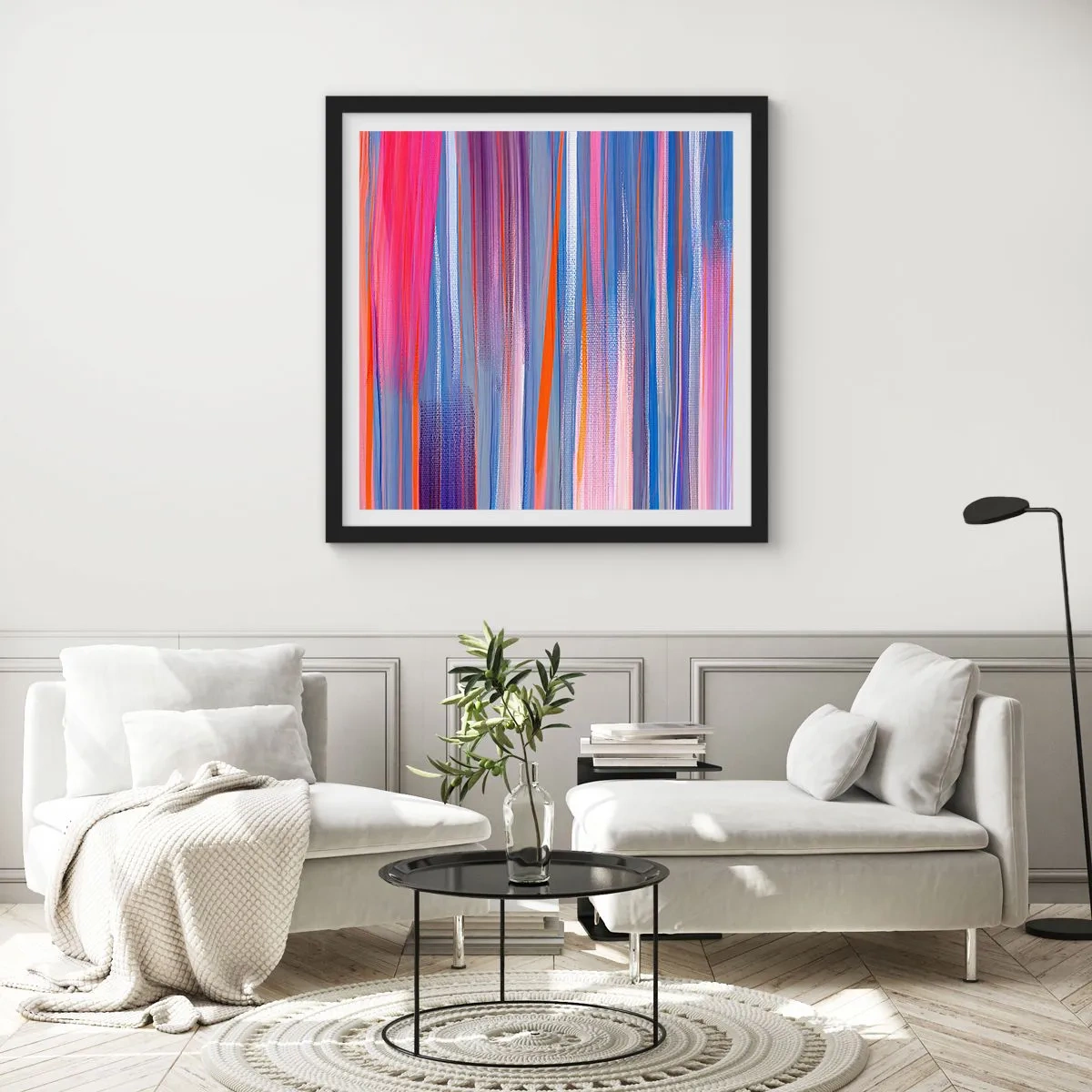 Poster in black frame - Like a Rainbow - 30x30 cm