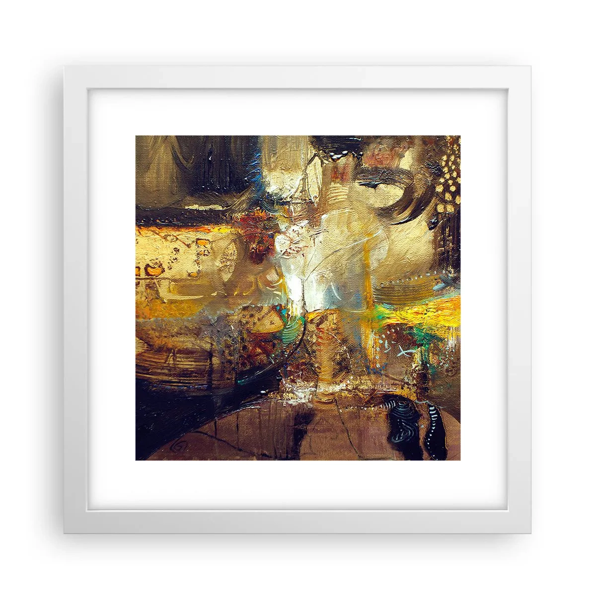 Poster in white frmae - Cold, Warm, Hot - 30x30 cm