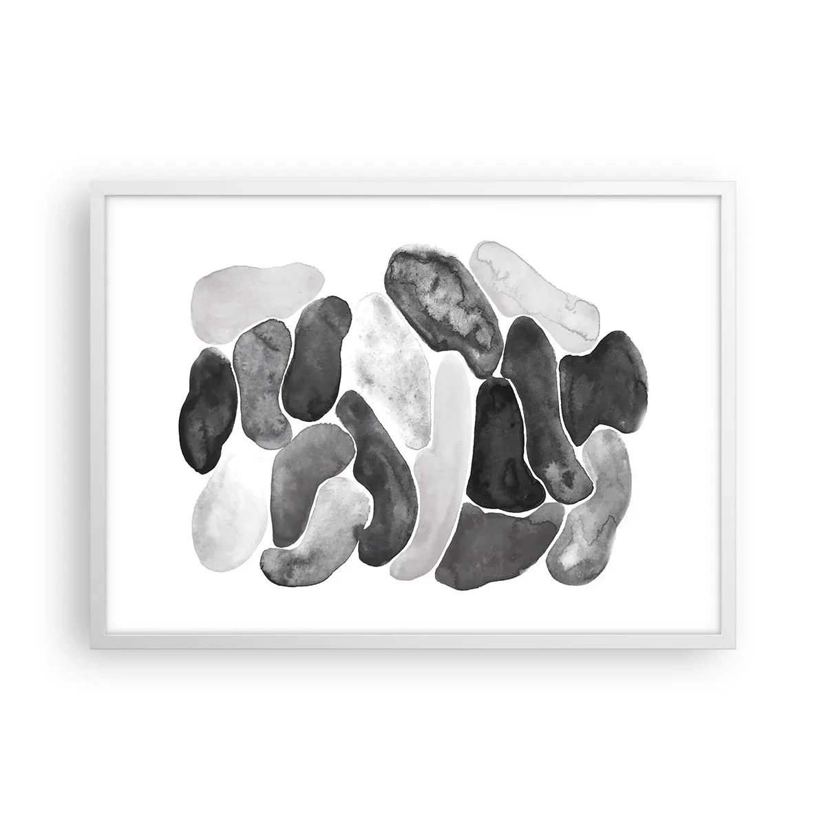 Poster in white frmae - Stone Abstract - 70x50 cm