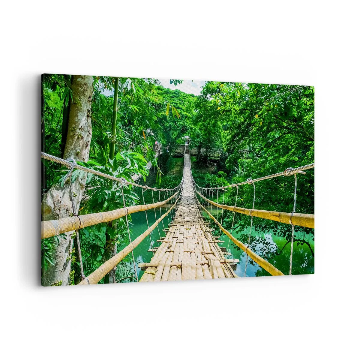 Canvas picture - Small Bridge over the Green - 120x80 cm