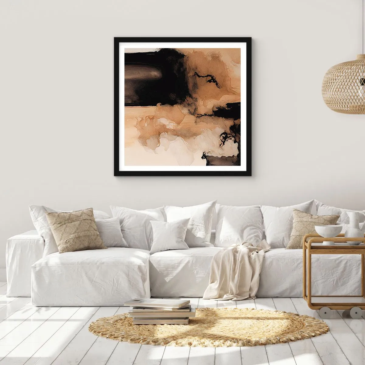 Poster in black frame - Intriguing Abstract - 60x60 cm