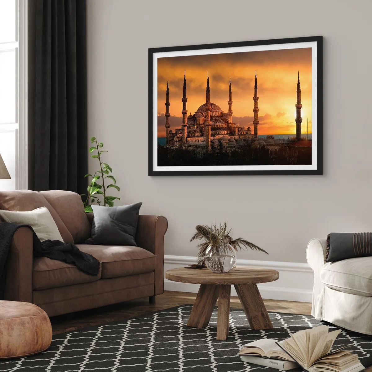 Poster in black frame - God Is Great - 70x50 cm