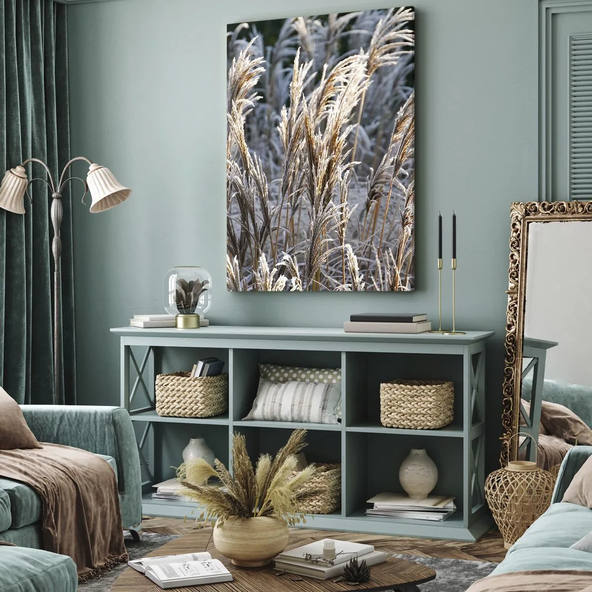 Canvas picture - Decorated with Frost - 45x80 cm