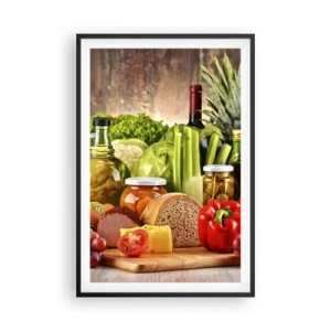 Poster in black frame - Smoked, Baked, Marinated - 61x91 cm